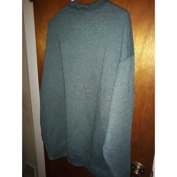 Vtg 90s Member’s Mark Blank Crewneck Sweatshirt Heavyweight 2XL XXL Olive Green - Picture 2 of 3